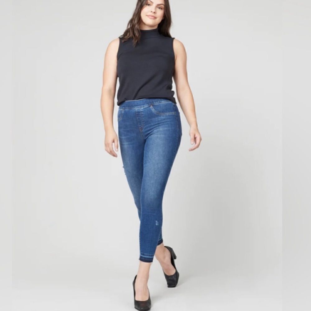Spanx Skinny Distressed Ankle Jean Raw Hem